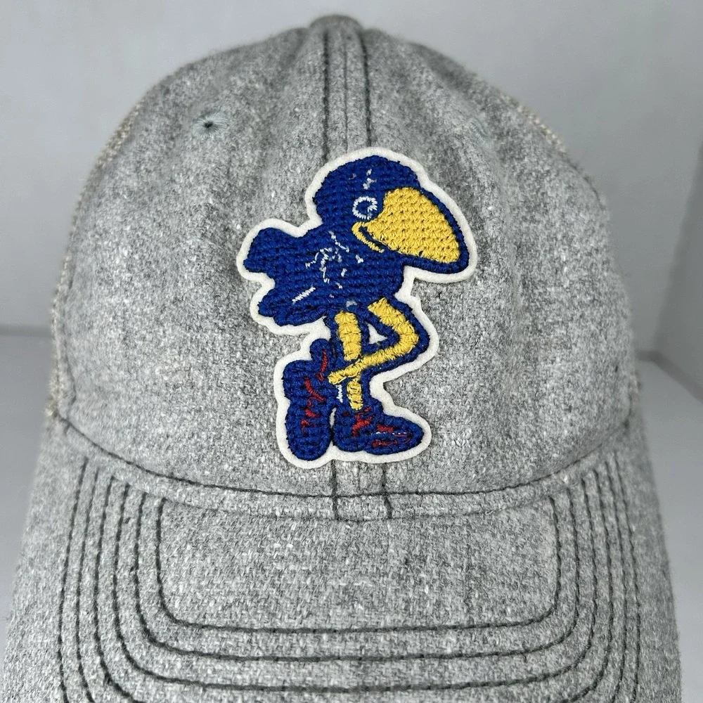 adidas Heritage Hall Kansas Jayhawks NCAA Raised Logo Fitted Cap Hat
